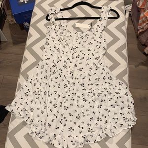 White and black romper